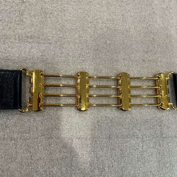 [M/Max34”/W1”]Vintage Women Belt with Gold Tone Hardware - Picture 5 of 8